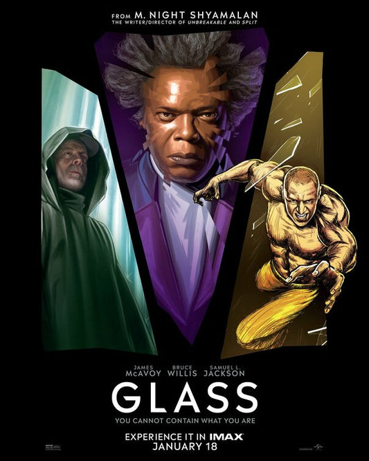 1000 piece jigsaw puzzle for the movie poster: Glass (2019) ver18