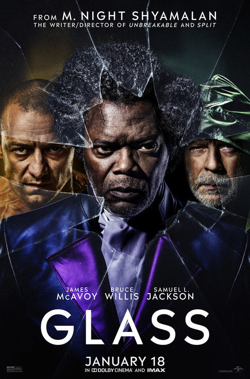 1000 piece jigsaw puzzle for the movie poster: Glass (2019) ver9