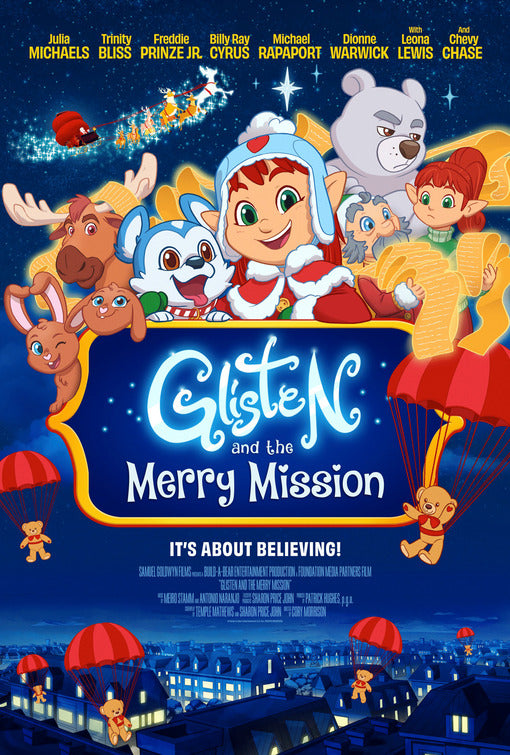 1000 piece jigsaw puzzle for the movie poster: Glisten and the Merry Mission (2023)