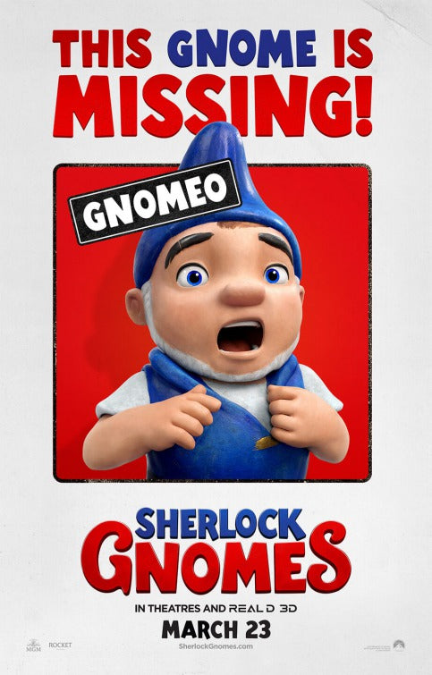1000 piece jigsaw puzzle for the movie poster: Sherlock Gnomes (2018)
