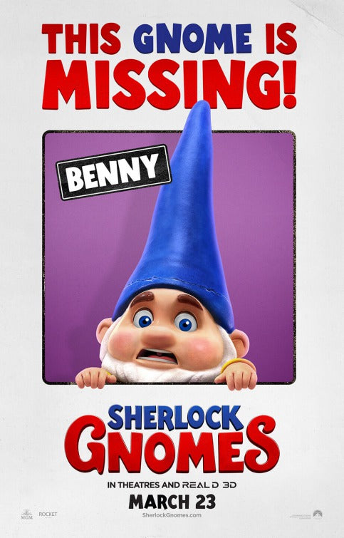1000 piece jigsaw puzzle for the movie poster: Sherlock Gnomes (2018) ver3