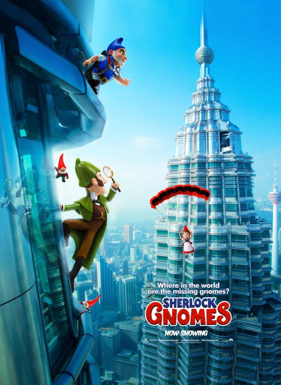 1000 piece jigsaw puzzle for the movie poster: Sherlock Gnomes (2018) ver34