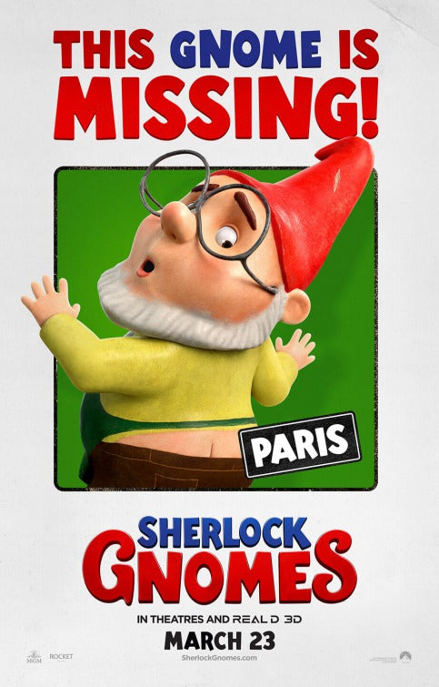 1000 piece jigsaw puzzle for the movie poster: Sherlock Gnomes (2018) ver7
