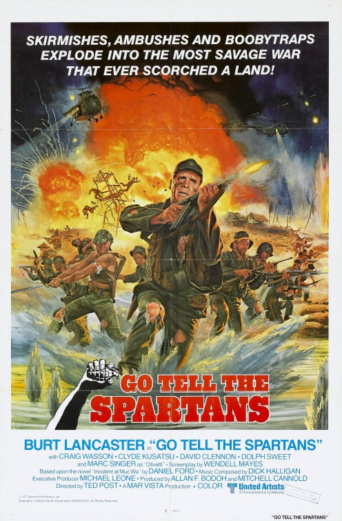 the movie poster: Go Tell the Spartans (1978) ver2