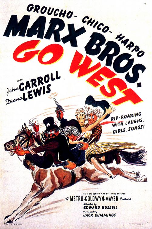 the movie poster: Go West (1940)