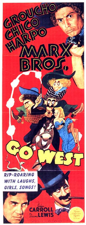 the movie poster: Go West (1940) ver2
