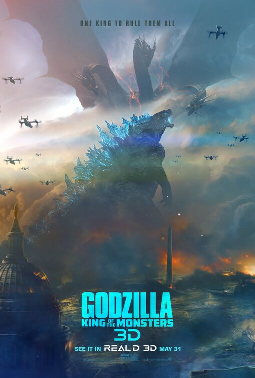 1000 piece jigsaw puzzle for the movie poster: Godzilla: King of the Monsters (2019) ver13