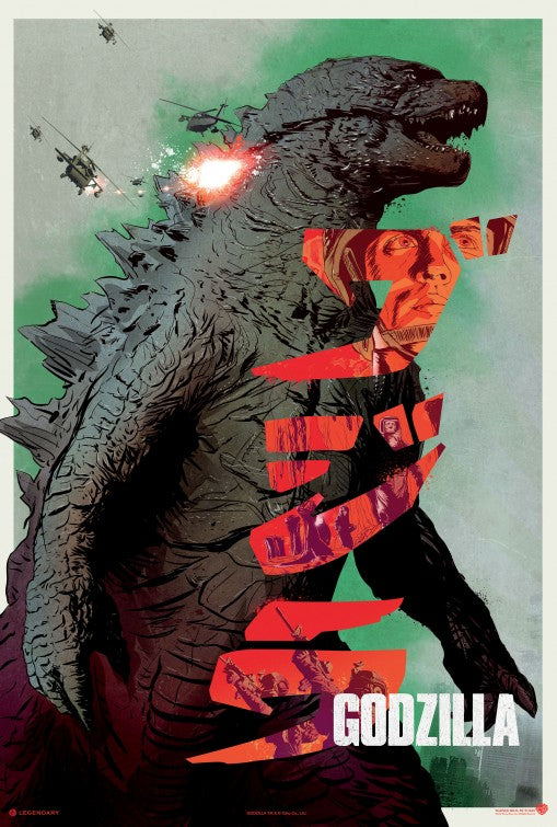 1000 piece jigsaw puzzle for the movie poster: Godzilla (2014) ver15