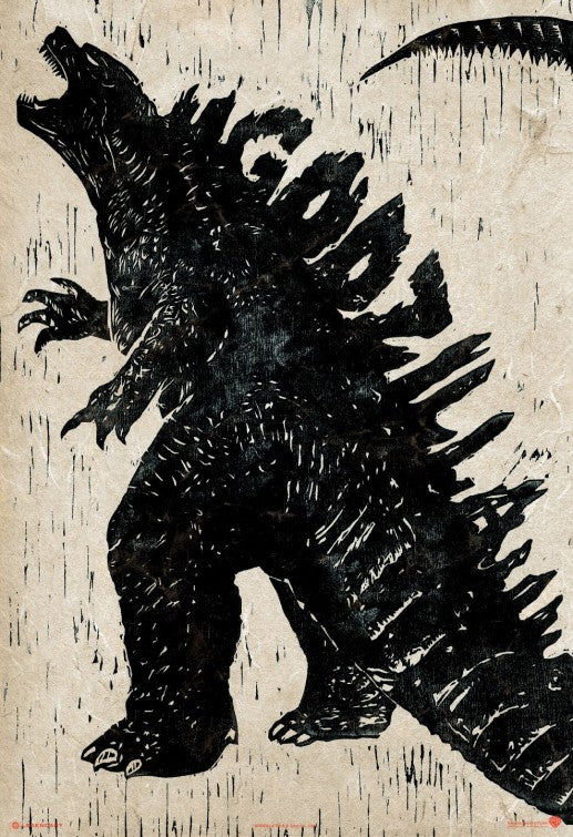 1000 piece jigsaw puzzle for the movie poster: Godzilla (2014) ver16