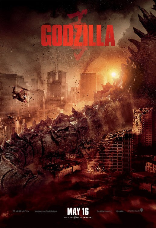1000 piece jigsaw puzzle for the movie poster: Godzilla (2014) ver6