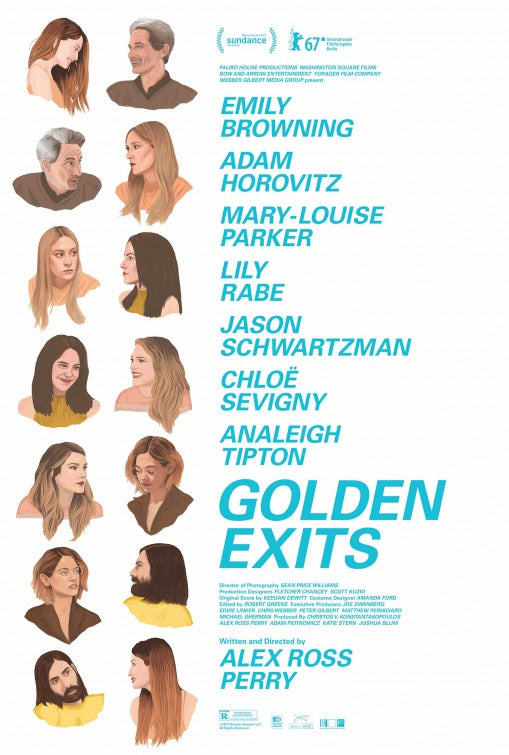 1000 piece jigsaw puzzle for the movie poster: Golden Exits (2018)
