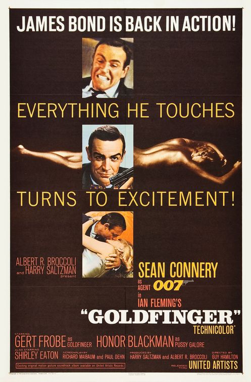 1000 piece jigsaw puzzle for the movie poster: Goldfinger (1964)
