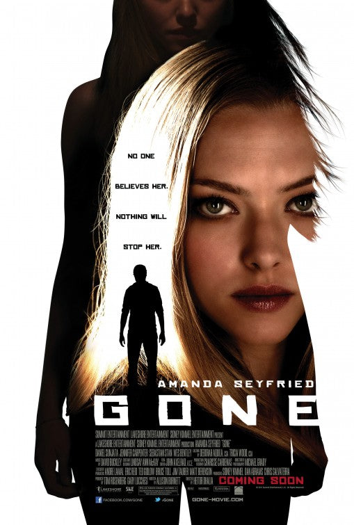 1000 piece jigsaw puzzle for the movie poster: Gone (2012)