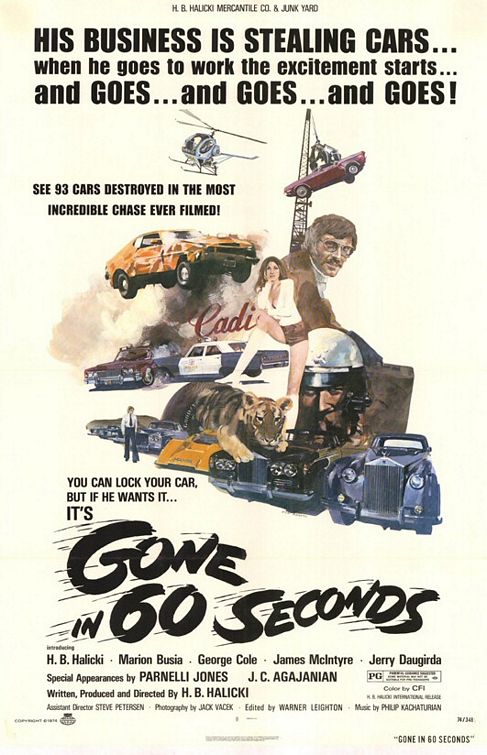 the movie poster: Gone in 60 Seconds (1974)