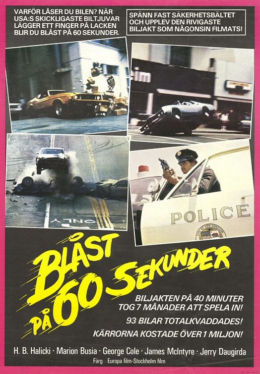 the movie poster: Gone in 60 Seconds (1974) ver2