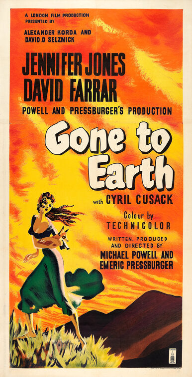 1000 piece jigsaw puzzle for the movie poster: Gone to Earth (1950)