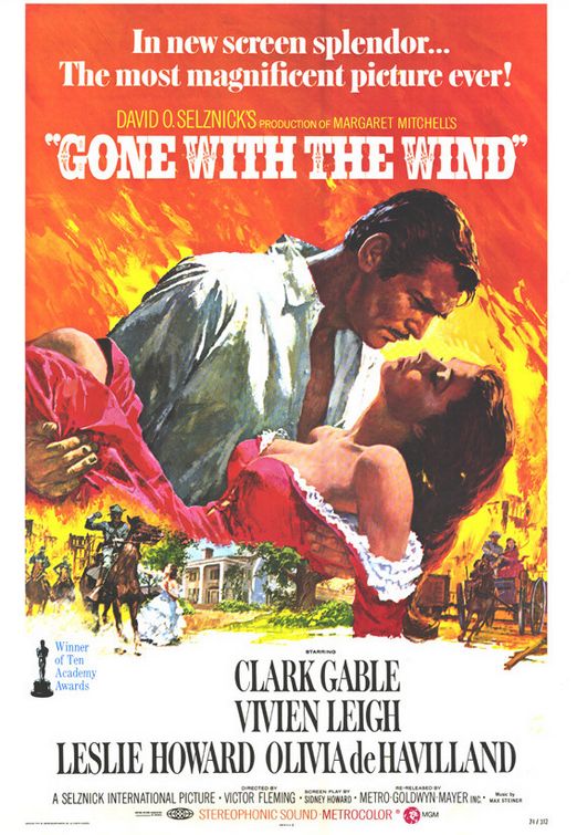 the movie poster: Gone With the Wind (1939) ver1