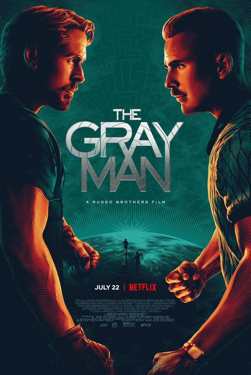 1000 piece jigsaw puzzle for the movie poster: The Gray Man (2022) ver11