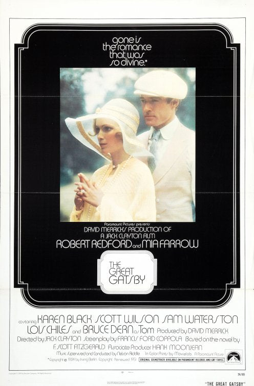 1000 piece jigsaw puzzle for the movie poster: The Great Gatsby (1974)