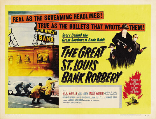 the movie poster: The Great St. Louis Bank Robbery (1959)