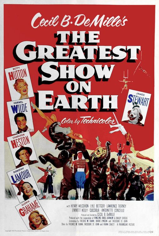 the movie poster: The Greatest Show on Earth (1952)