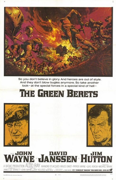 the movie poster: The Green Berets (1968)