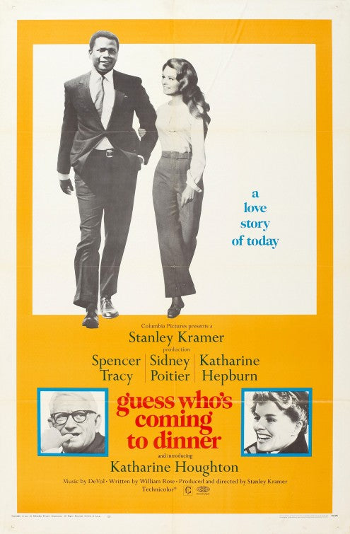 1000 piece jigsaw puzzle for the movie poster: Guess Who's Coming to Dinner (1967)