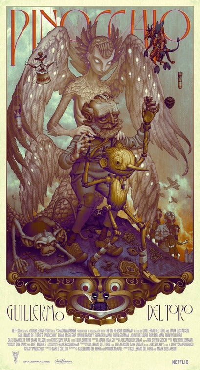 1000 piece jigsaw puzzle for the movie poster: Guillermo del Toro's Pinocchio (2022) ver3