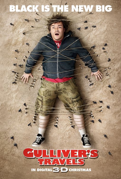 1000 piece jigsaw puzzle for the movie poster: Gulliver's Travels (2010)