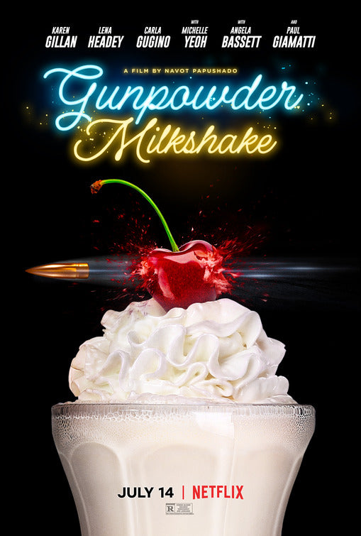 1000 piece jigsaw puzzle for the movie poster: Gunpowder Milkshake (2021)