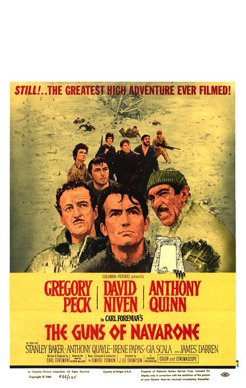 the movie poster: The Guns of Navarone (1961) ver2