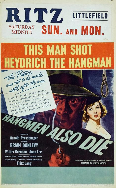the movie poster: Hangmen Also Die! (1943)