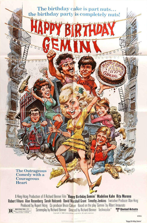 the movie poster: Happy Birthday, Gemini (1980)