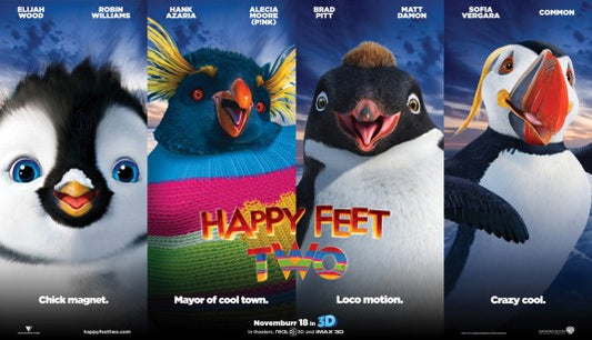 1000 piece jigsaw puzzle for the movie poster: Happy Feet Two (2011) ver4
