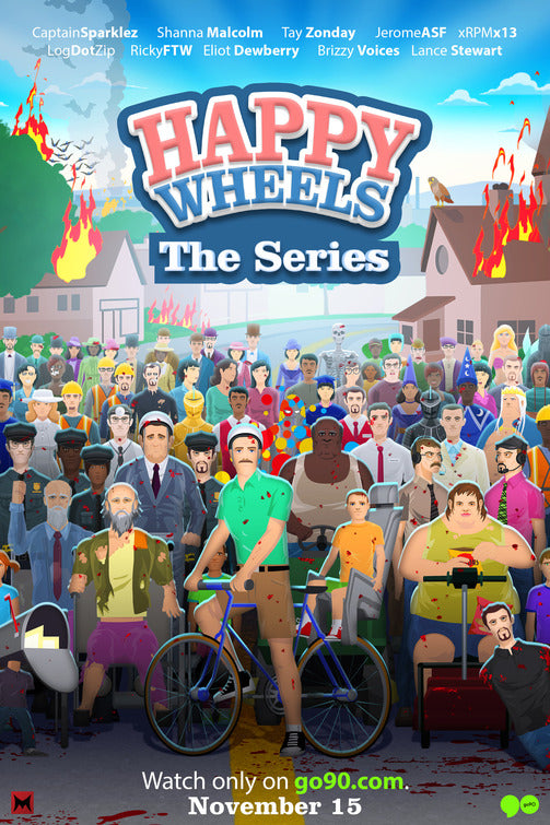 1000 piece jigsaw puzzle for tv poster: Happy Wheels