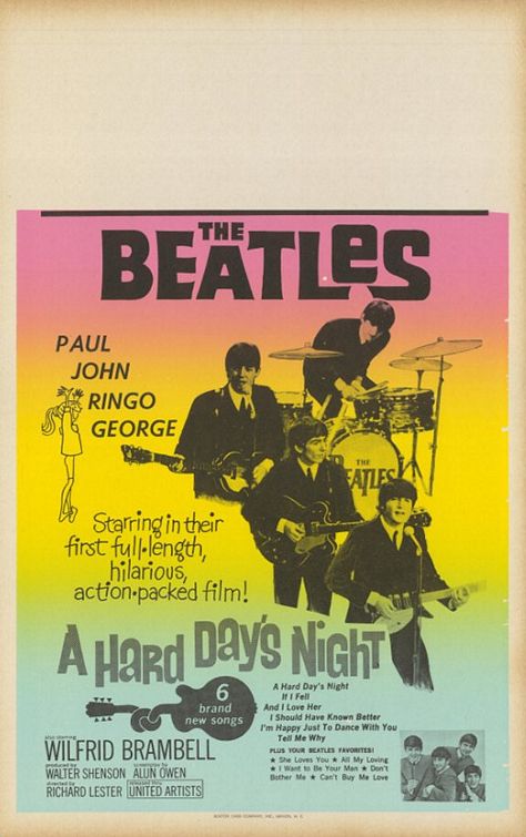the movie poster: A Hard Day's Night (1964) ver2