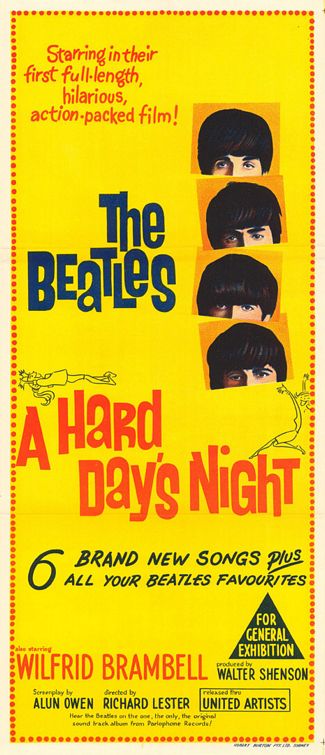 the movie poster: A Hard Day's Night (1964) ver3