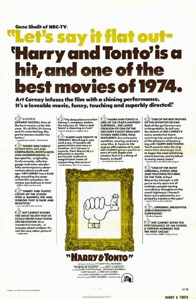 the movie poster: Harry and Tonto (1974) ver1