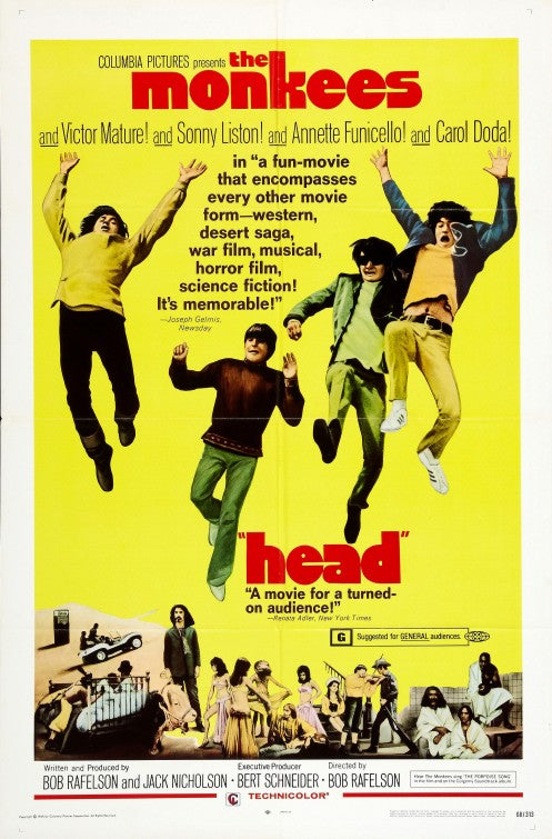 1000 piece jigsaw puzzle for the movie poster: Head (1968)