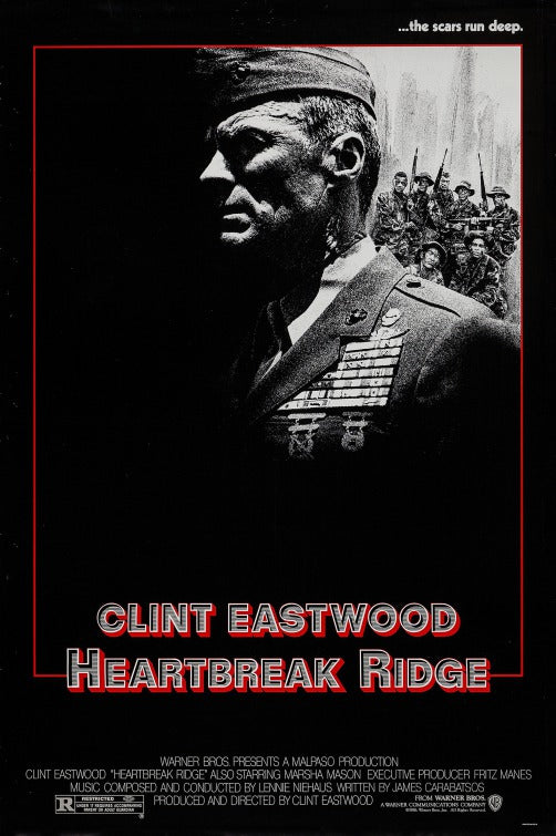 the movie poster: Heartbreak Ridge (1986) ver2