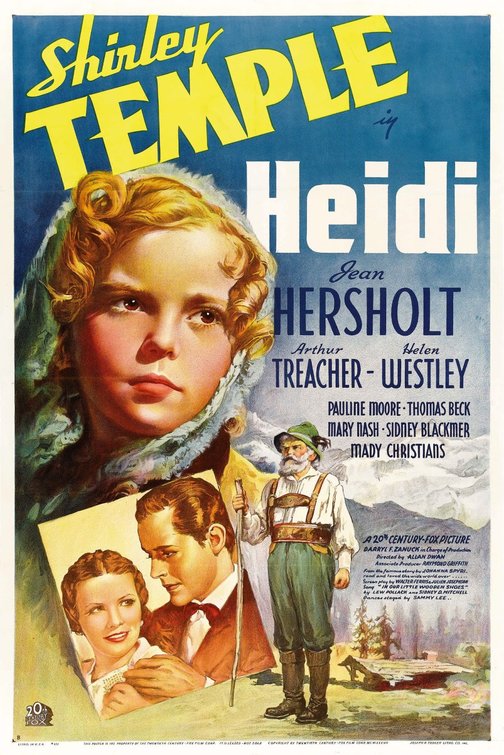 1000 piece jigsaw puzzle for the movie poster: Heidi (1937)