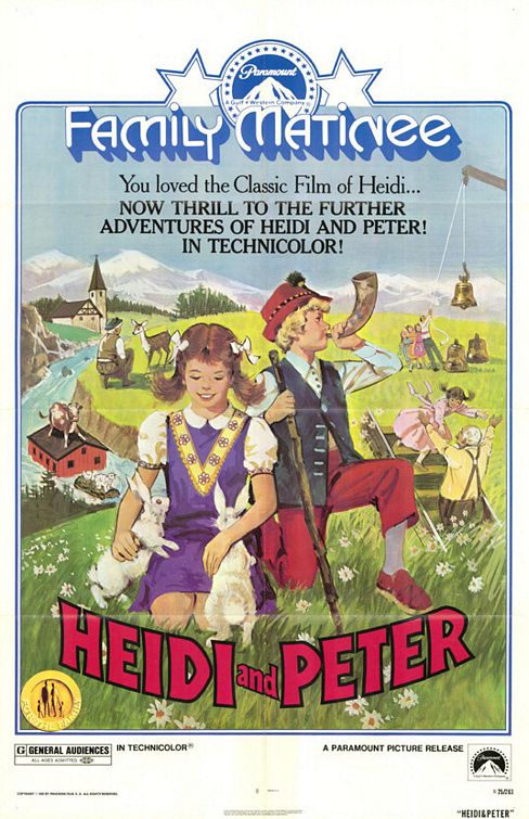 the movie poster: Heidi and Peter (1955)