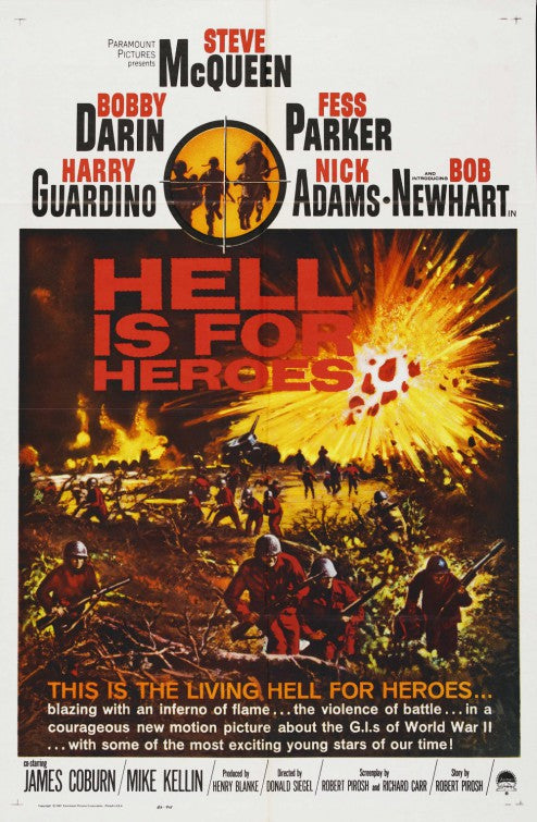 1000 piece jigsaw puzzle for the movie poster: Hell Is for Heroes (1962)