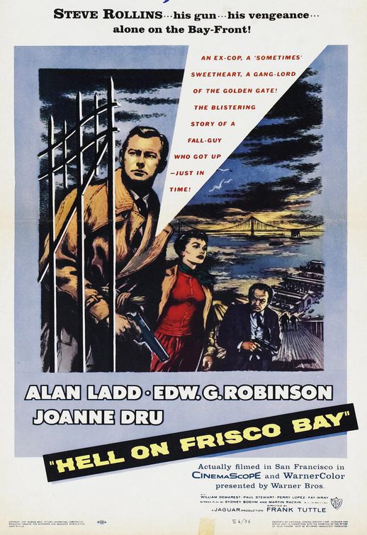the movie poster: Hell on Frisco Bay (1955)