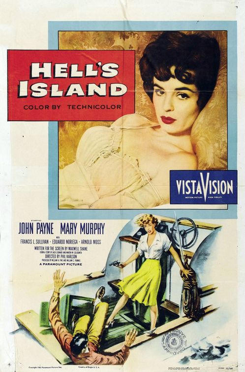 the movie poster: Hell's Island (1955)