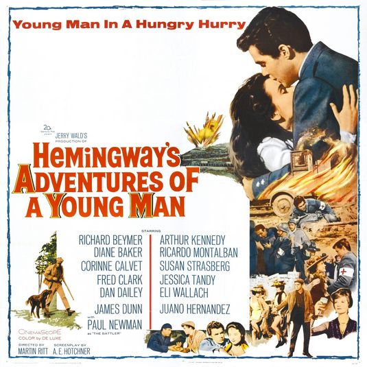 the movie poster: Hemingway's Adventures of a Young Man (1962) ver2