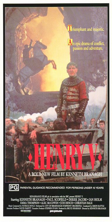 the movie poster: Henry V (1989) ver2