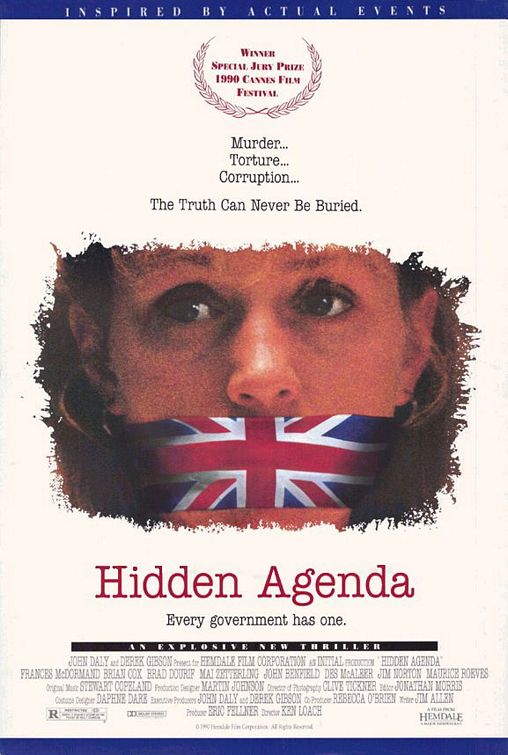 the movie poster: Hidden Agenda (1990) ver1