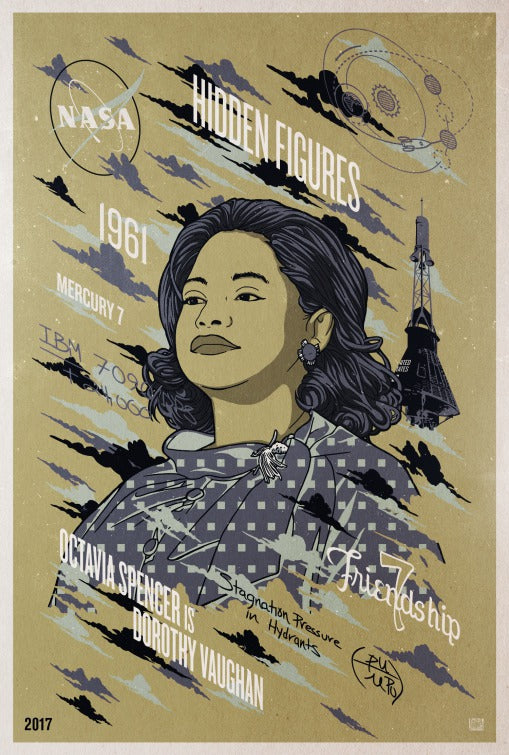 1000 piece jigsaw puzzle for the movie poster: Hidden Figures (2016) ver9