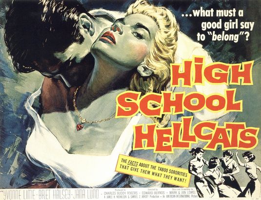 the movie poster: High School Hellcats (1958)